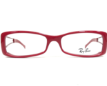 Ray-Ban Brille Rahmen RB7011 2305 Rot Weiss Rechteckig Voll Felge 52-16-135 - $55.57