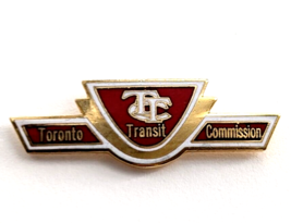 Toronto Transit Commission TTC Canada Enamel Pin Transportation Red White Gold.. - $23.00