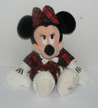 Disney Plush Minnie Mouse Flannel Nightgown &amp; Bunny Slippers Stuffed Toy 18&quot; - £14.84 GBP