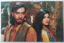 Bollywood Actor Ajay Devgan Sonali Bendre Post card Postcard India - £35.39 GBP