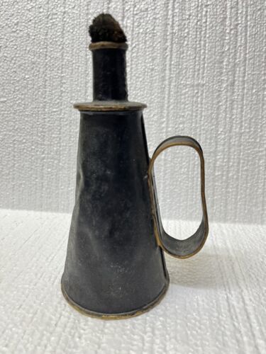 Antique Torch Lamp Light RR Steel Lantern Tool Train Worker Mining X11381  - $34.65