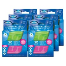 DenTek Floss Picks in Case for On-the-Go, 4 Travel Cases w/6 Floss Picks, 6 Pack - £12.71 GBP