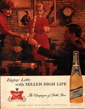 1963 Miller High Life Beer sexy women Cocktail Party Vintage Ad b7 - $25.98