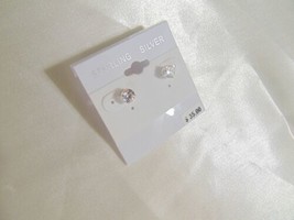 Department Store Sterling Silver Cubic Zirconia Stud Post E798 - £7.20 GBP