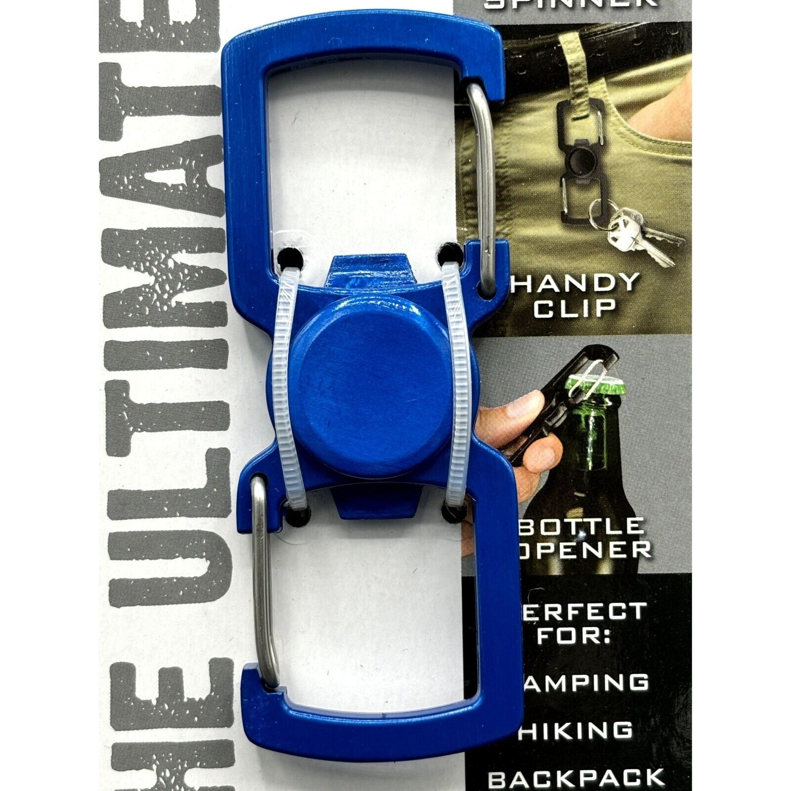 The Ultimate Hand Fidget Spinner Can Opener Clip New Blue - $9.80