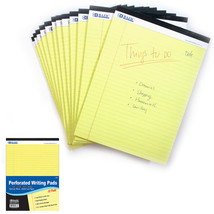 12 Micro Perforated Legal Pads Writing Note Pad 50 Sheets Letter Size 8.... - $61.99