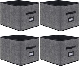 Onlyeasy Large Foldable Cloth Storage Cubes With Label Holders -, Mxabxl04Plp - £27.17 GBP