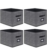 Onlyeasy Large Foldable Cloth Storage Cubes With Label Holders -, Mxabxl... - £26.85 GBP