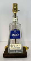 1800 Blanco Tequila Bottle Table Lamp Light Wood Base Bar Lounge Man Cave Decor - £41.37 GBP