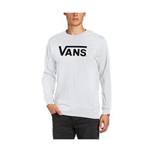 Vans Men&#39;s Classic Long Sleeve T-Shirt, White (White/Black), Small  - $70.00