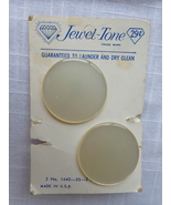 Jewel-Tone White Pearl Round 1 back-loop 1 3/8 inch Buttons (#3596) - £10.35 GBP