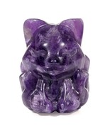 Amethyst Crystals and Healing Stones Room Decor Purple Nine Tailed Fox S... - £12.56 GBP