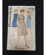 Butterick Pattern 2368 Women&#39;s Maternity Dress Jacket Size 10 Bust 31 Vi... - $236.89 MXN