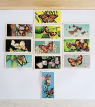 Vintage Butterfly Trading Brooke Bond Tea Cards 1965 Lithograph Lot of 11 - £30.46 GBP