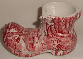 Old Foley JAMES KENT Red Transferware Shoe STAFFORDSIRE - $19.79
