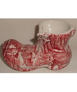 Old Foley JAMES KENT Red Transferware Shoe STAFFORDSIRE - $26.88 CAD