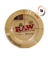 1x Ashtray Raw Logo Round Magnetic Metal Ashtray 5.5&quot; | + 2 Free Tubes - £13.22 GBP