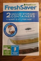FoodSaver FreshSaver 2 Vacuum Storage Containers 1/2 Quart Size - £23.28 GBP
