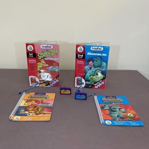 LeapFrog LeapPad Book Cartridge Scooby Doo Monsters Inc Cartoon Network LOT OF 2 - £18.59 GBP
