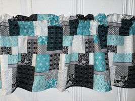 Patchwork Window Valance Curtain kitchen window treatment RV Custom curt... - $10.99