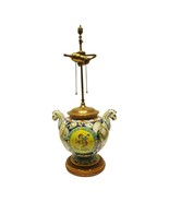 Antique Italian Majolica Cantagalli Vase Mounted as Lamp circa 1900s - $821.23 CAD