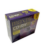 MAXELL ReWritable CD  5 Pack CD-RW High Speed New Sealed 650MB 74 Min.  - $319.20 MXN