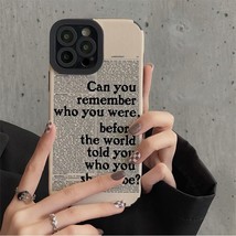 Fashion Black Letter Soft Leather Phone Case For IPhone 14 11 13 12 Pro XS Max 7 - £5.82 GBP