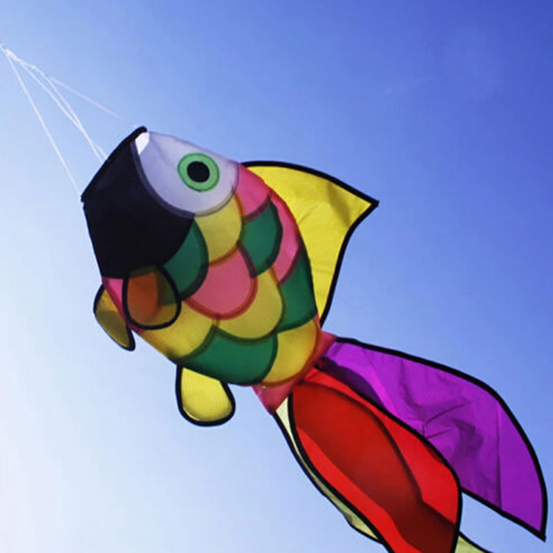 1pc Rainbow Fish Kite Windsock Outdoor Garden Decor Kids Line Laundry Kids Toys - £7.22 GBP