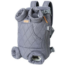 Anywags Pet Carrier Grey Cozy Backpack for Winter with Hoodie and Pocket... - $90.90