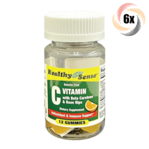 6x Bottles Healthy Sense C Vitamin Dietary Supplement Gummies | 12 Per Bottle - £13.63 GBP