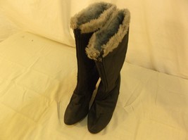 Women Rain Boots Short Lady Mid Heel Ankle Waterproof Heeled Size 8 100223 - £12.20 GBP