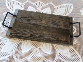 Rustic wood serving tray - £39.16 GBP