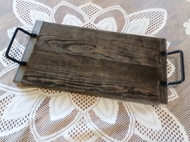 Rustic wood serving tray - £38.83 GBP