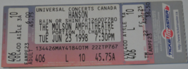 Hanson Molson Amph NM Ticket Stub 1998 Toronto Canada Universal Oklahoma... - £5.39 GBP