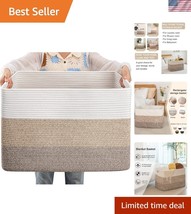 Versatile 108L Rectangle Woven Basket with Handles - Ideal for Home Storage - $50.00