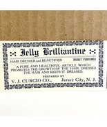 Jelly Brilliantine Beauty Products V.J. Curcio Antique Labels 1920-30s 1... - $27.56 CAD