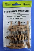 Resistor Assortment 1/2 W ±5% Carbon Film 20 Most Popular 145 pcs - Mr C... - $4.94