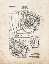 Baseball Glove Patent Print - Old Look - $185.46 MXN+