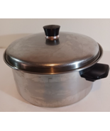 Vintage WEST BEND CONTINENTAL STAINLESS STEEL STOCKPOT 5Qt W/LID Deco Kn... - £20.26 GBP