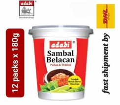 Adabi Sambal Belacan Paste Tradition Spicy 180gx 12 packs fast shipment ... - £77.59 GBP