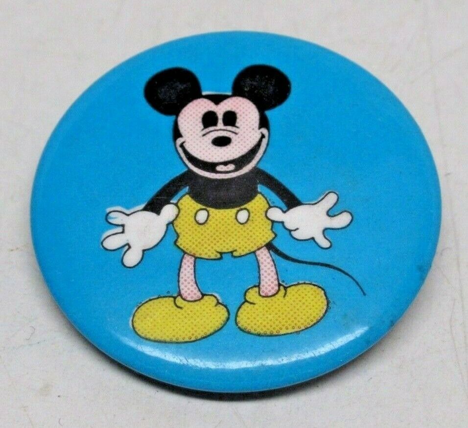 Mickey Mouse Vintage Cartoon Style Old Pinback Button Disney - $4.83