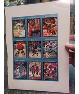 9 card 1991 Tuff Stuff Uncut Sheet Montana Lewis Foreman Hull Smith - £38.87 GBP