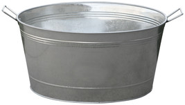 13.75 Gallon Galvanized Round Tub For Stock Feeding Watering and Other Farm Uses - £47.37 GBP