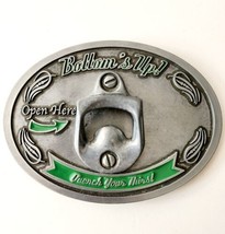 Beer Bottle Opener Belt Buckle Vintage Novelty Bottoms Up Quench Thirst 4.5&quot; E26 - £26.16 GBP