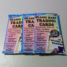 (3) Brand New Packs Unofficial Beanie Baby Trading Cards Inaugural Editi... - $116.06 MXN