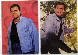 2 cartoline originali dell&#39;attore di Bollywood Mithun Chakraborty India Star - £20.44 GBP