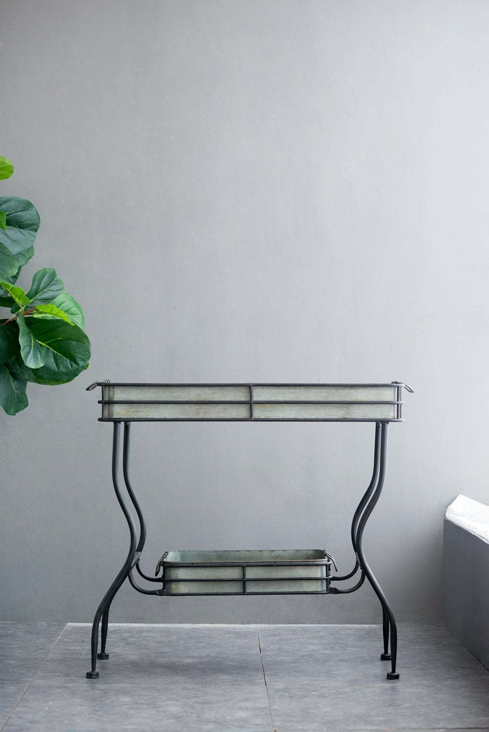 Maggie Galvanized Tray Accent Table 32x15x31' Item image 13