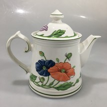 Villeroy &amp; Boch Amapola Porcelain Floral Tea Pot 4 Cups Vintage - £75.93 GBP