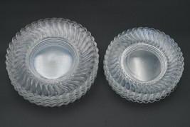 Fostoria Colony Clear Glass Swirl 7.25&quot; Salad Plate, 8.5&quot; Luncheon Plate... - £10.06 GBP+