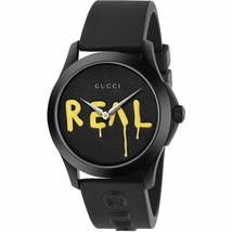 Gucci Ghost G-Timeless Black Dial Black Rubber Men&#39;s Watch YA1264017 - £404.31 GBP